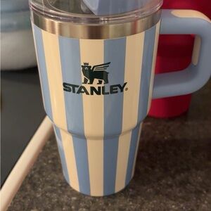 Oasis Stanley- Blue and White Striped Tumbler